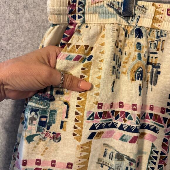 Lucky Brand Linen Blend Shorts Women's XXL Pockets Casual Travel Drawstring - Picture 5 of 13